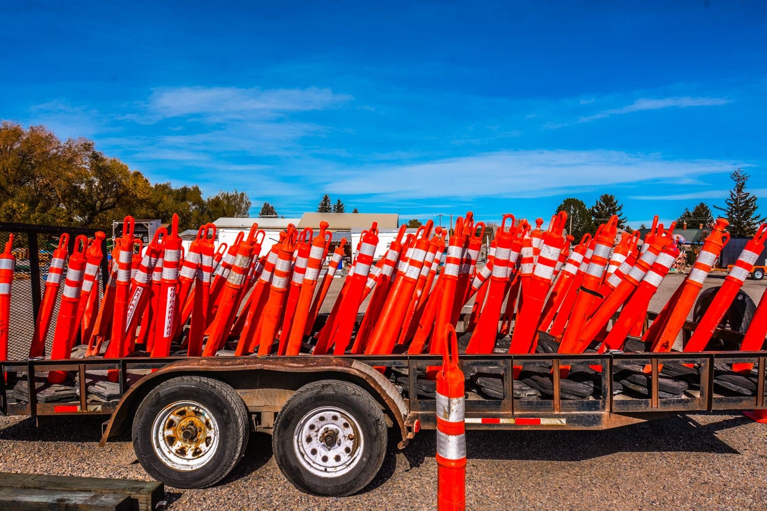 Delineators loaded out for a job